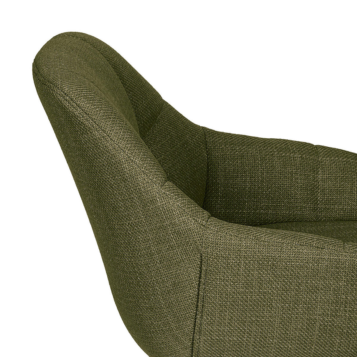 POLSTERSTUHL - 2er-Set - Leinen / Eisen - Grün, Textil/Metall (57/83/65cm) - home24