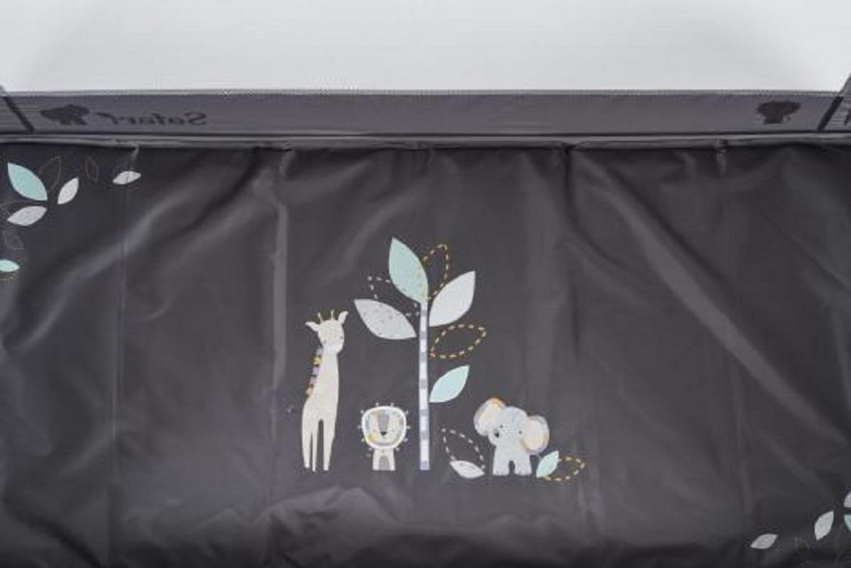 REISEBETT Safari grau türkis Matratze Sichtfenster Seiteneingang Tragetasche - Grau, Kunststoff (60/120cm) - Moni