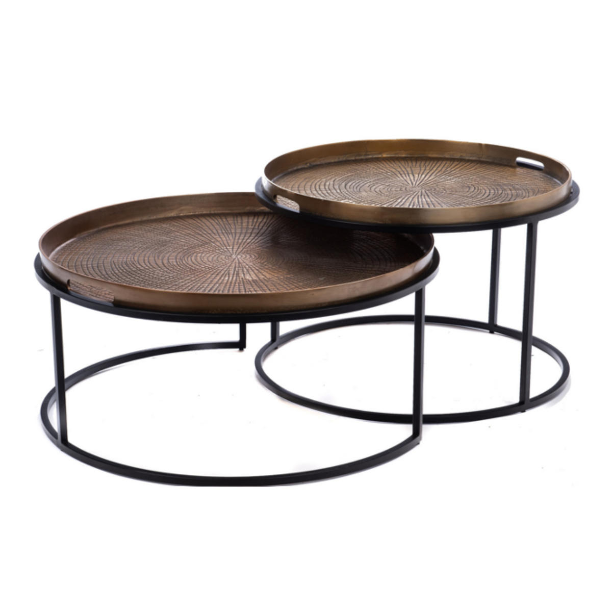 COUCHTISCH Julie Metall 70 cm / 70 cm Metalic Gold - Goldfarben, Metall (70/70/40cm)