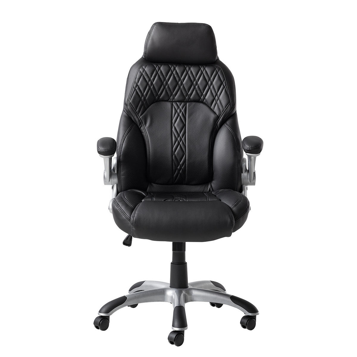 CHEFSESSEL - Kunstleder - Schwarz, Kunststoff (69/118/77cm) - home24