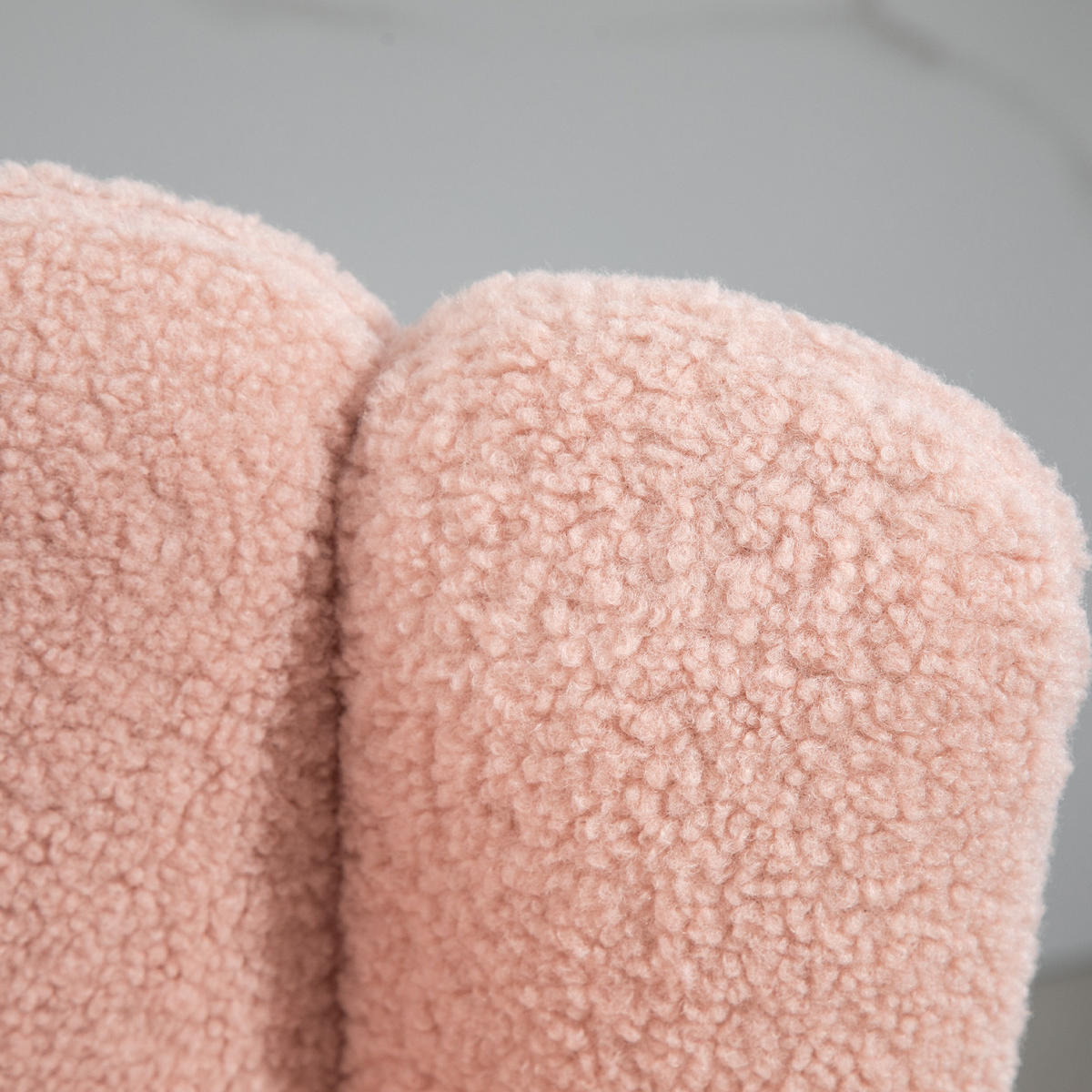 BARHOCKER 2er-Set DE-14780 gepolstert mit Boucle-Bezug & Fußstütze Rosa - Pink, Metall (52/93/53cm) - ComfortXL