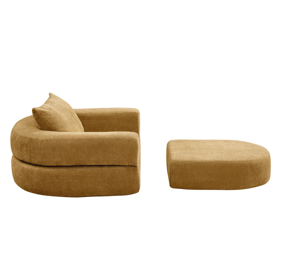 SOFA modulare Wohnlandschaft Chenille Yellow - Gelb, Kunststoff (90/41/101cm) - Meubliv