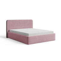 POLSTERBETT 180x200 cm mit Bettkasten, Lattenrost und Kopfteil, Eleganter Matt Velvet-Stoffbezug, Rosa - Rosa, Holz (180/200cm) - Chilly
