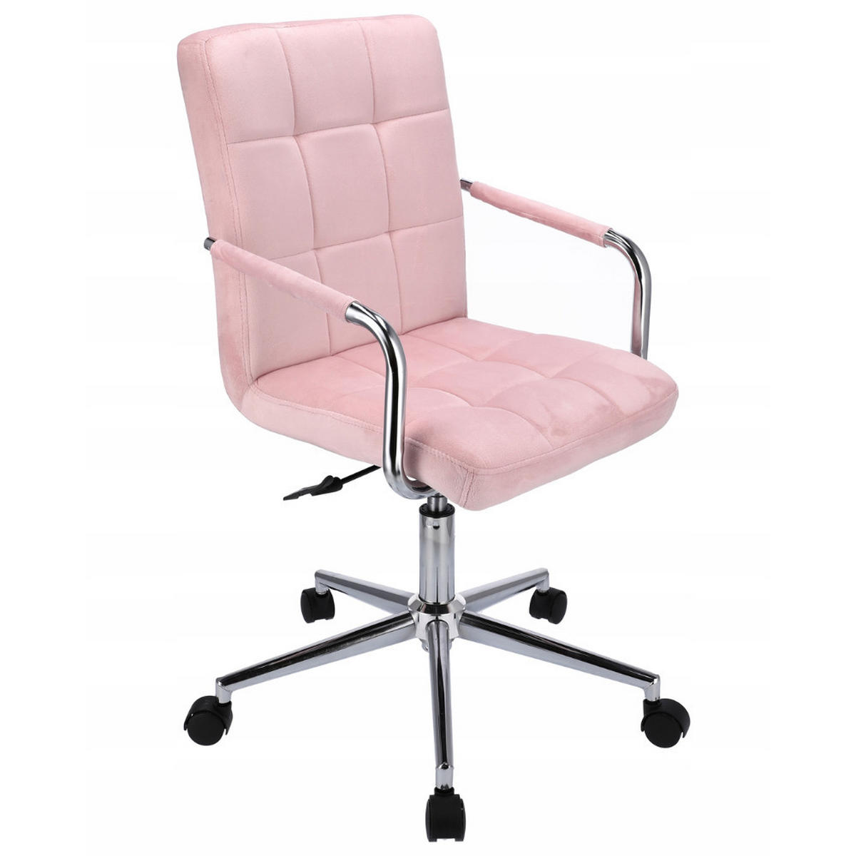 DREHSTUHL Quatro - rosa - Chromfarben/Pink, Textil/Metall (70/99/60cm) - JuMi