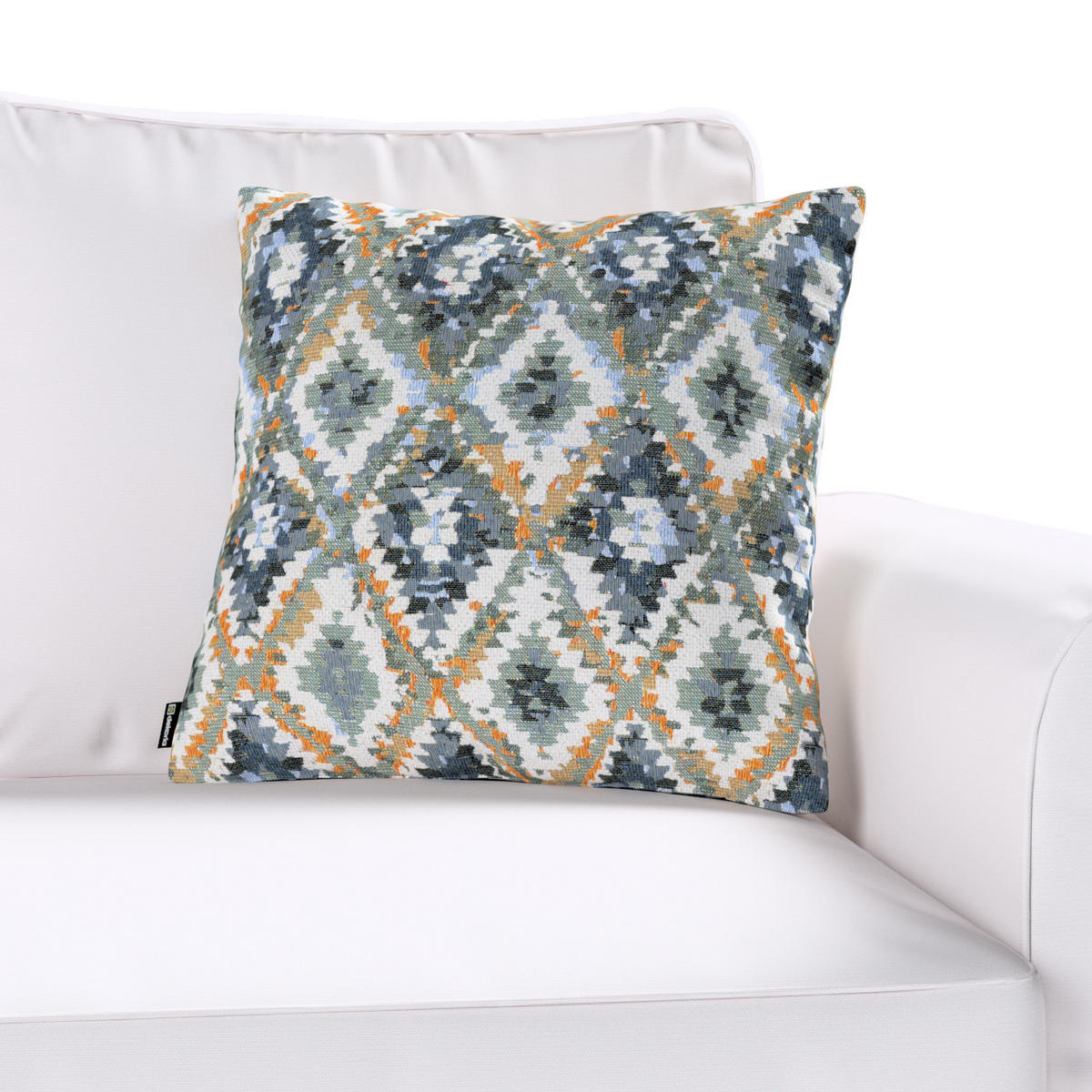 KISSENHÜLLE Cosy Home blau- weiß, 43x43 cm - Blau/Weiß, Textil (43/43cm) - Dekoria