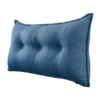 RÜCKENKISSEN Leinenlook Blau 100 cm - Blau, Textil (45/100cm) - Vercart