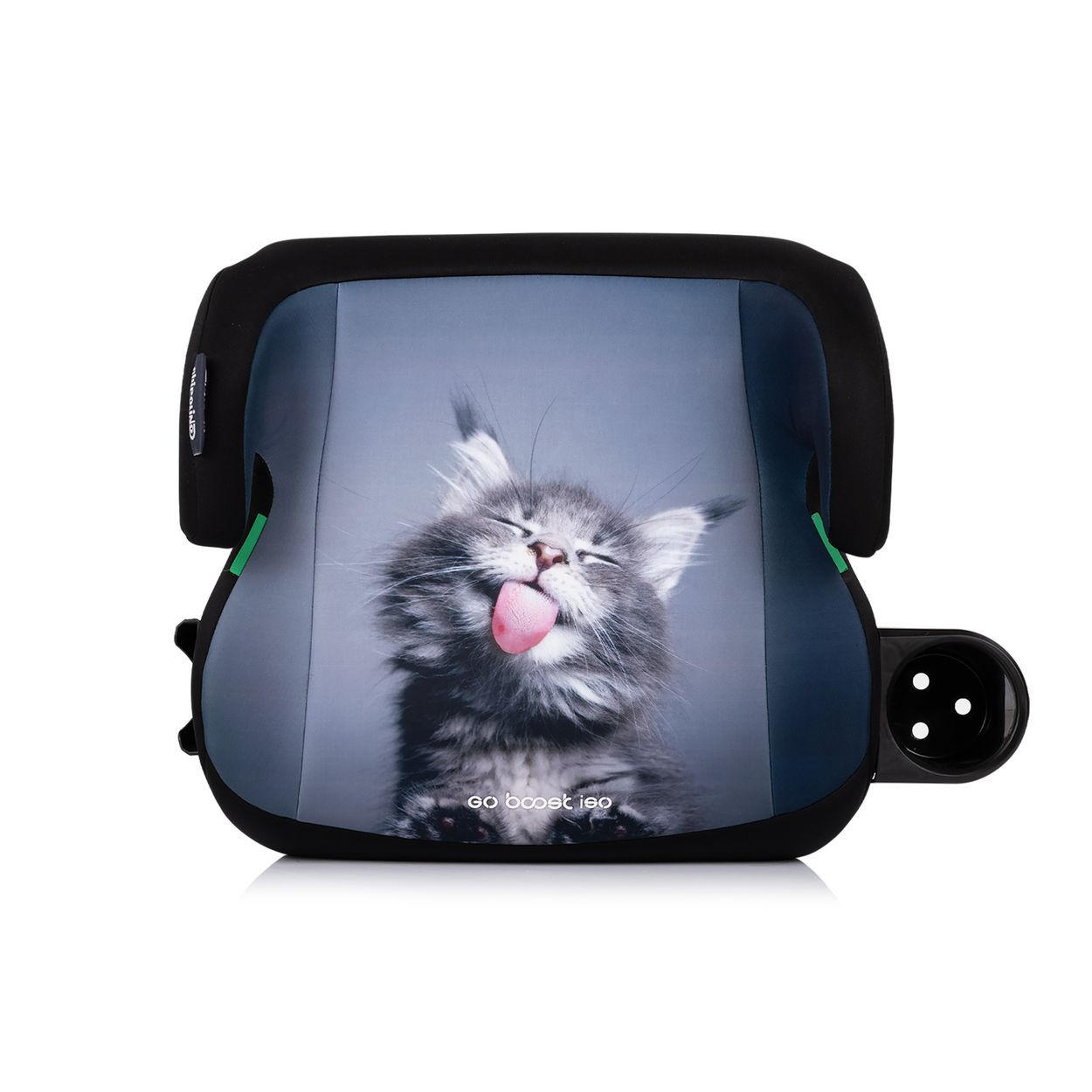 KINDERSITZERHÖHUNG Go Boost schwarz i-Size Isofix (125-150cm) Getränkehalter - Schwarz, Kunststoff (42/22/38cm) - Chipolino