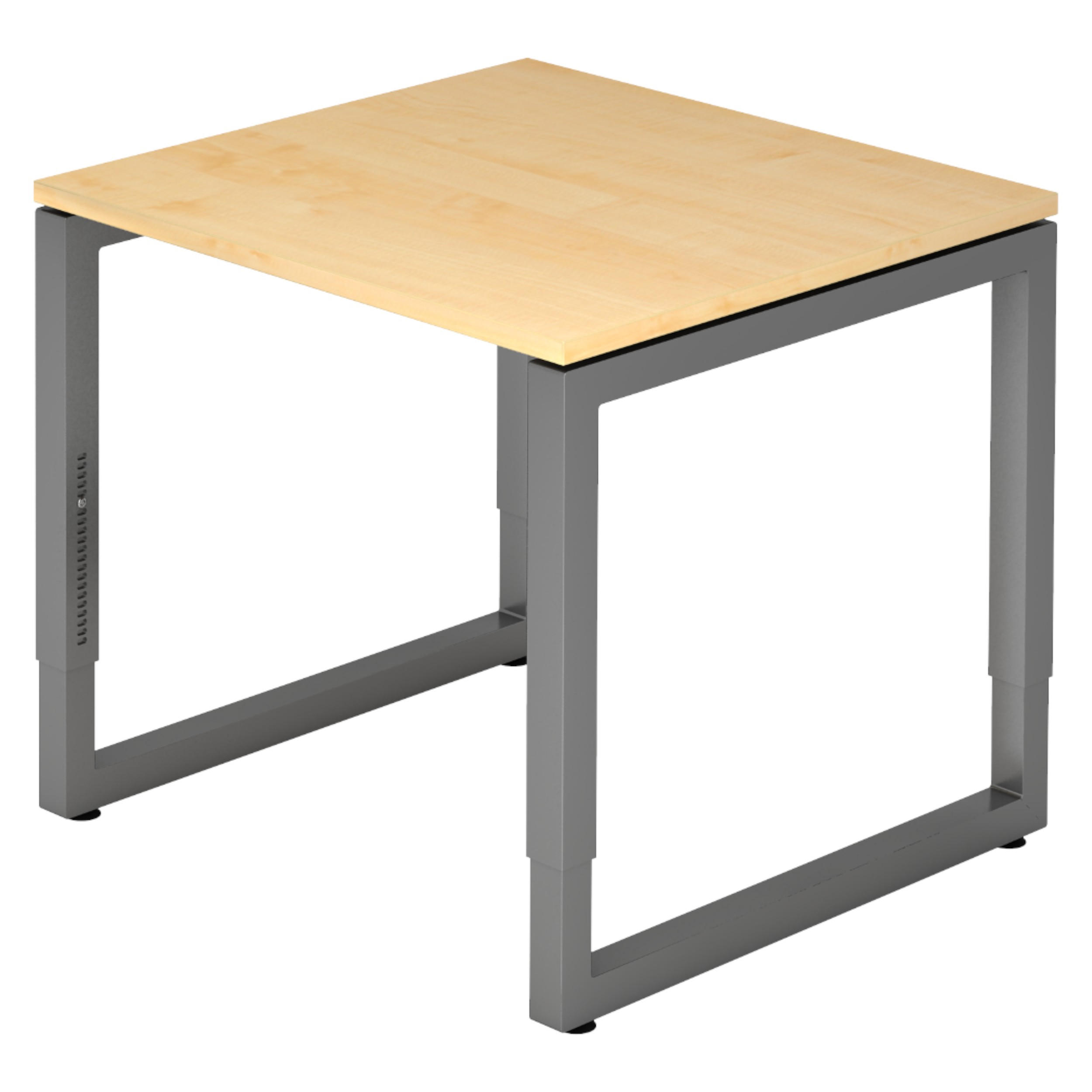 SCHREIBTISCH Serie-R 80/80/74 cm in Ahornfarben/Graphitfarben - Ahornfarben/Graphitfarben, Holzwerkstoff (80/80/74cm) - bümö