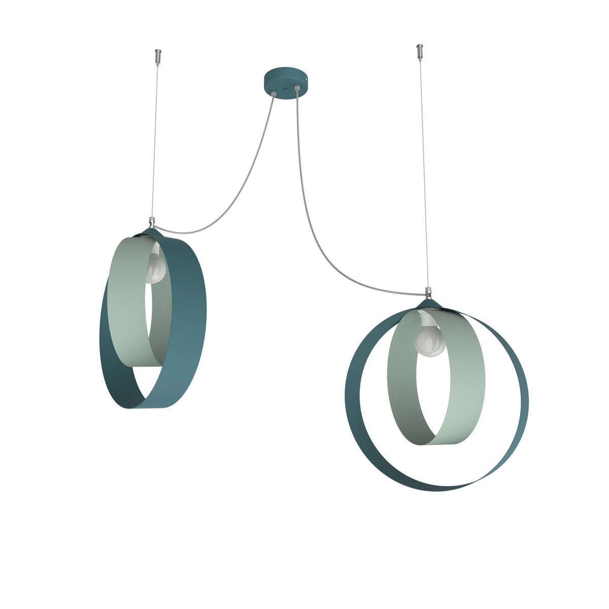 HÄNGELEUCHTE - Blau, Metall (40/40/120cm) - Lumicom