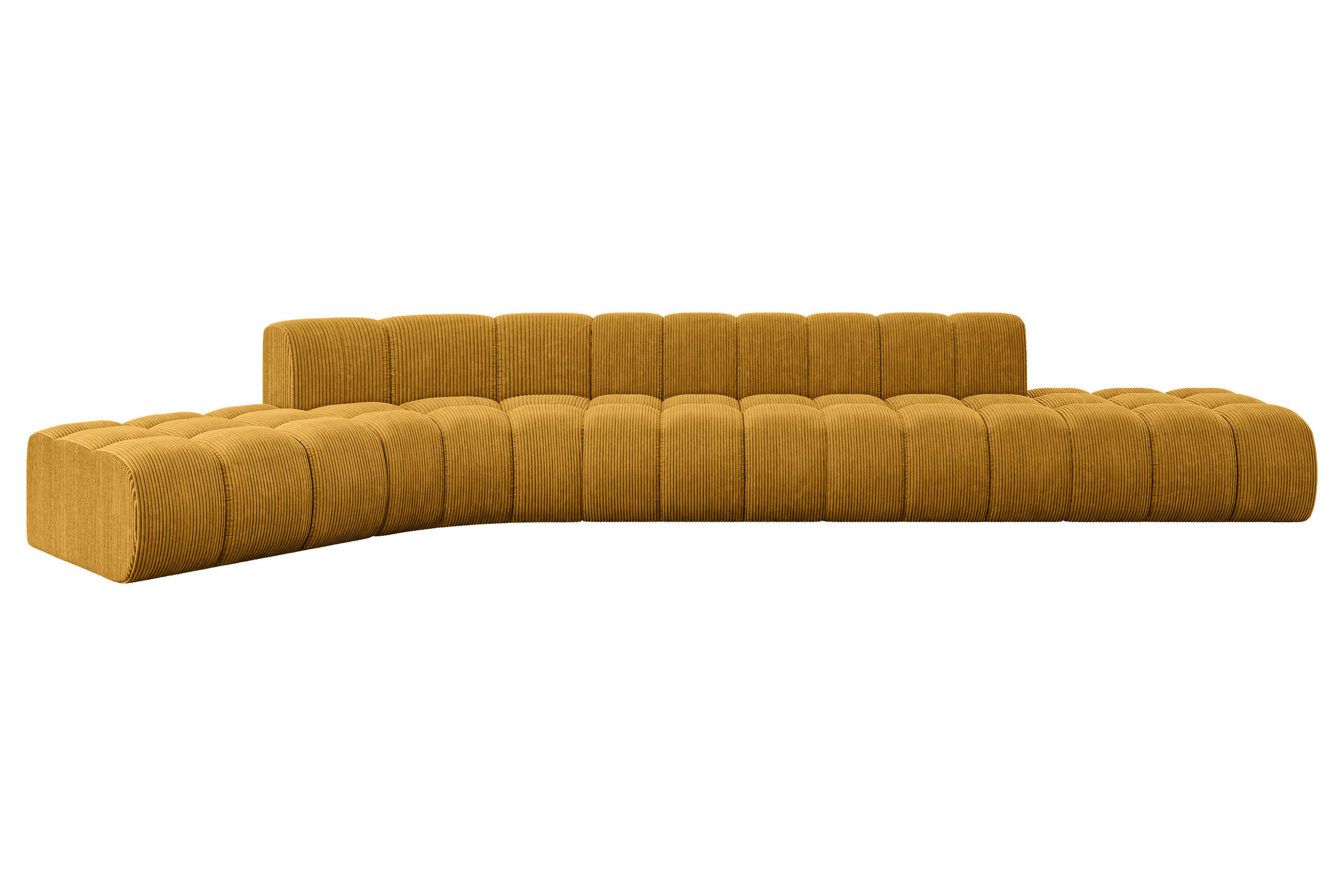 ECKSOFA modulares Sofa Solven-L2 - 471x174x70 cm Senfgelb - Currygelb, Holzwerkstoff/Textil (471/174cm) - ALTDECOR