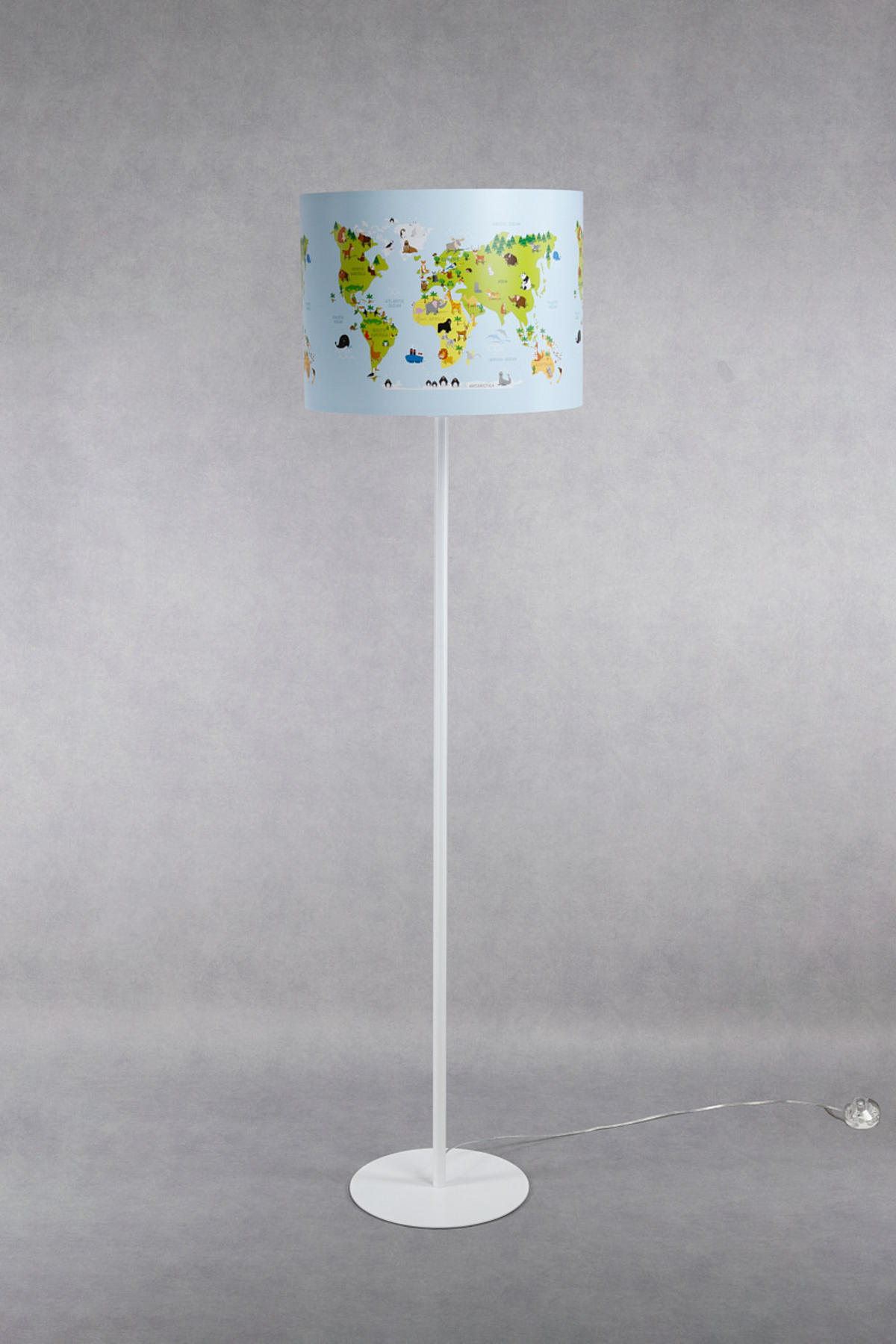 STEHLAMPE Bunt 40/30 cm - Multicolor/Weiß, Kunststoff (30/3.8/30cm) - ONZENO