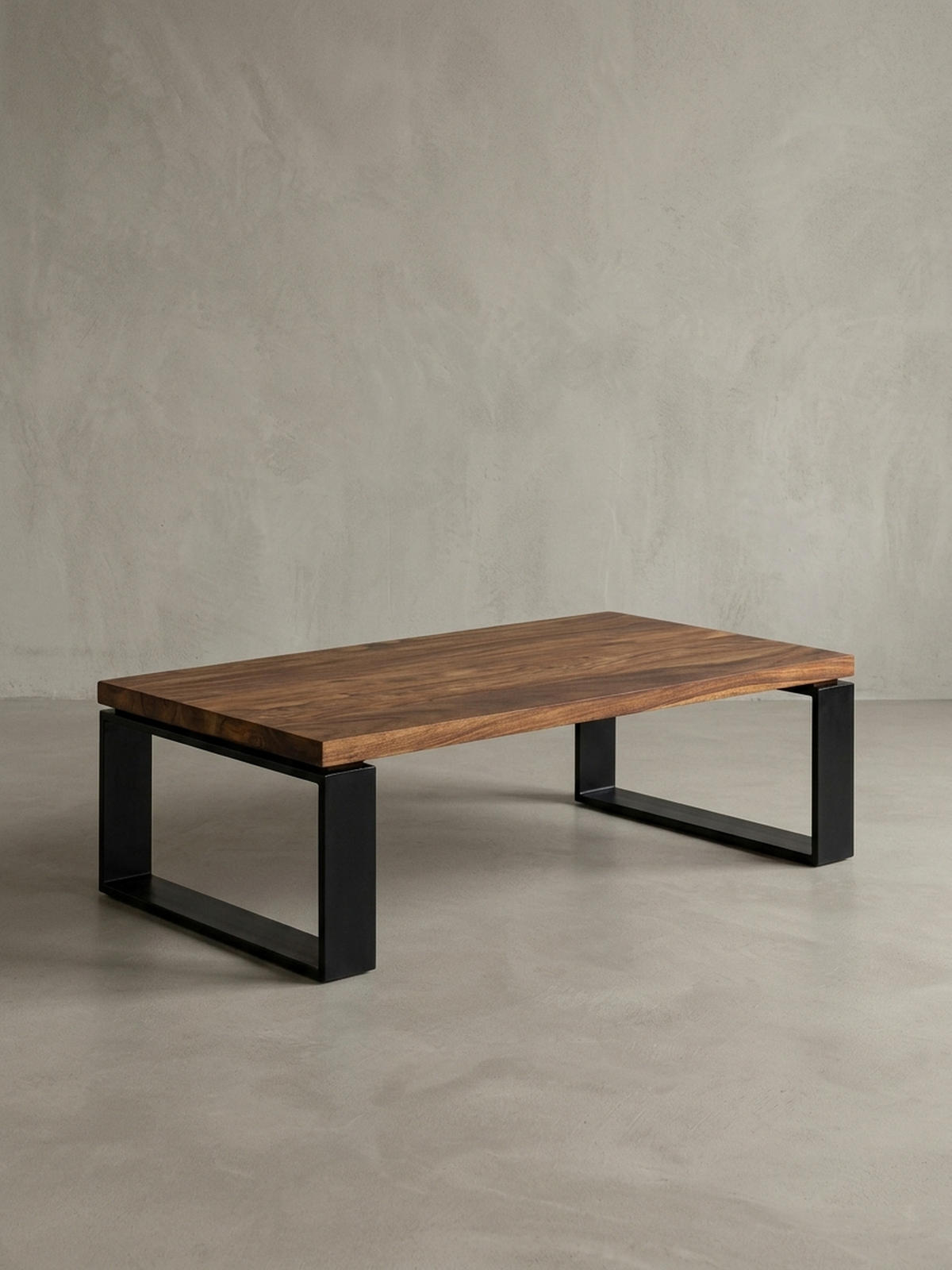 COUCHTISCH aus Holz und Metall, Industriedesign, Einzigartige Maserung, 115x60x35 cm - Schwarz/Braun, Holz/Metall (60/115/35cm) - KADIMA DESIGN