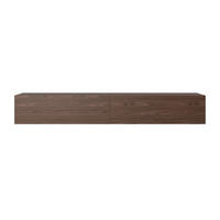 TV stolík Bisira orech 200/30/32 cm - tmavohnedá, kompozitné drevo (200/30/31.6cm) - Selsey