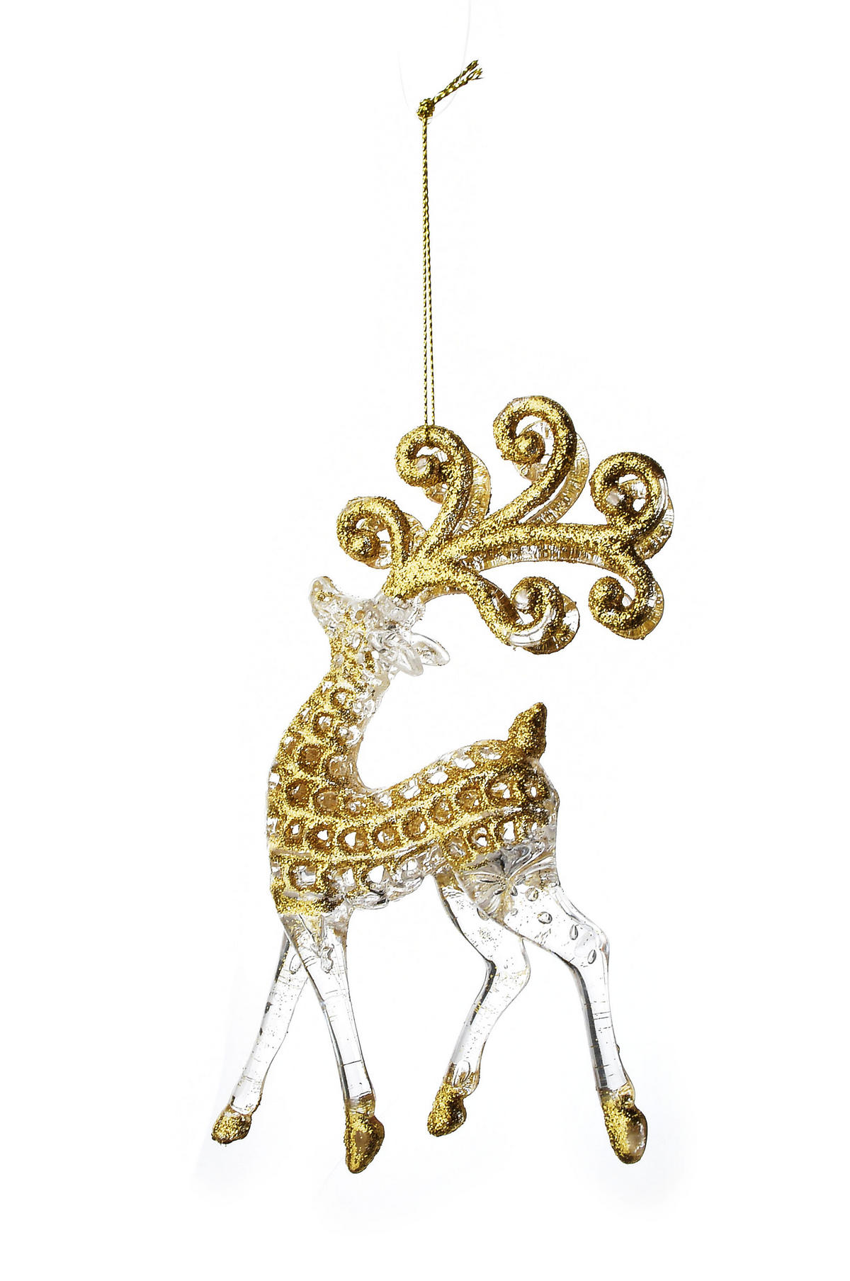 CHRISTBAUMANHÄNGER Santa Lila Gold 10x3x16 cm Kunststoff - Goldfarben, Kunststoff (3/16/10cm) - Mondex