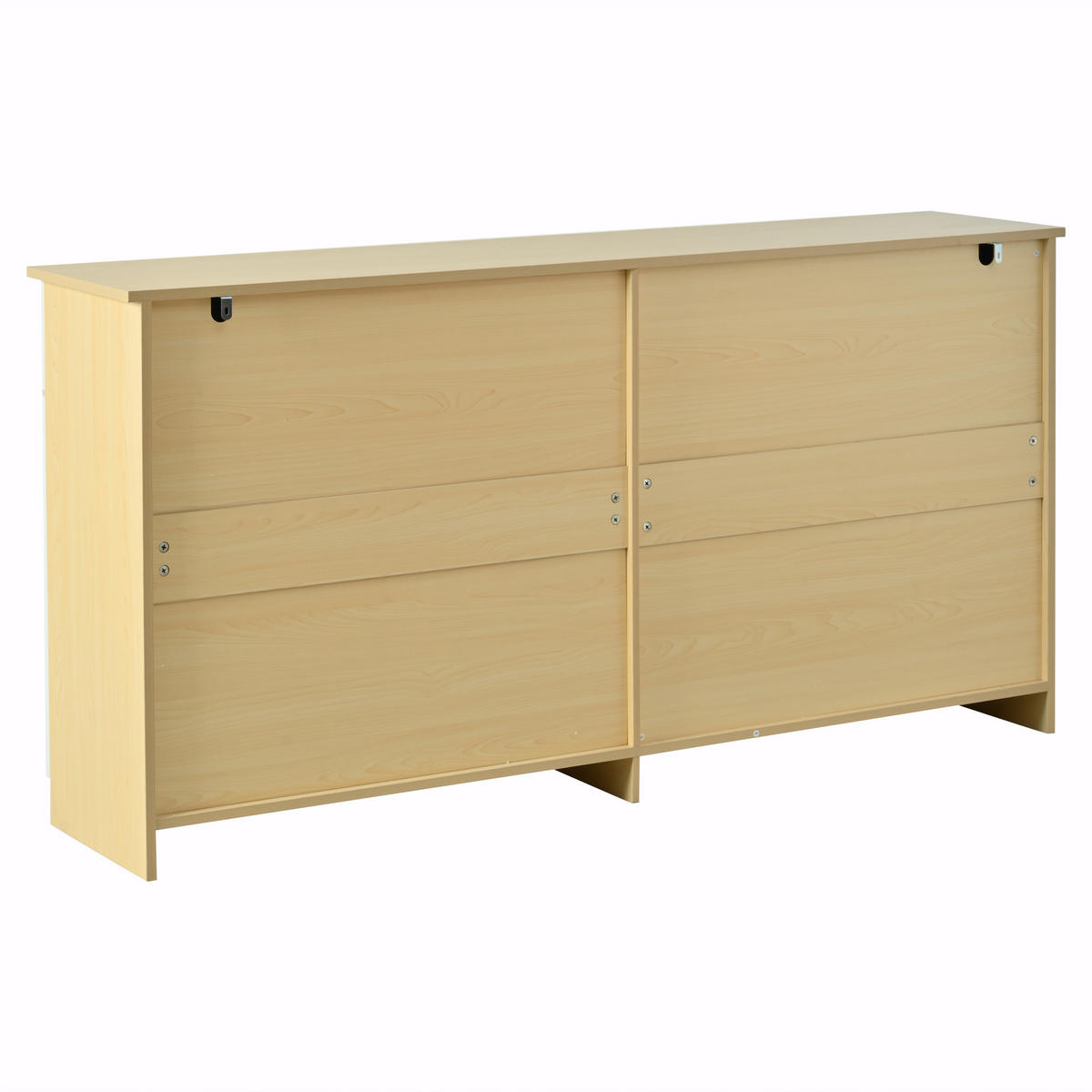SIDEBOARD DE-37845 mit 4 Schubladen und 4 Türen Holzfarbe - Naturfarben, Holzwerkstoff (160/80/35cm) - ComfortXL