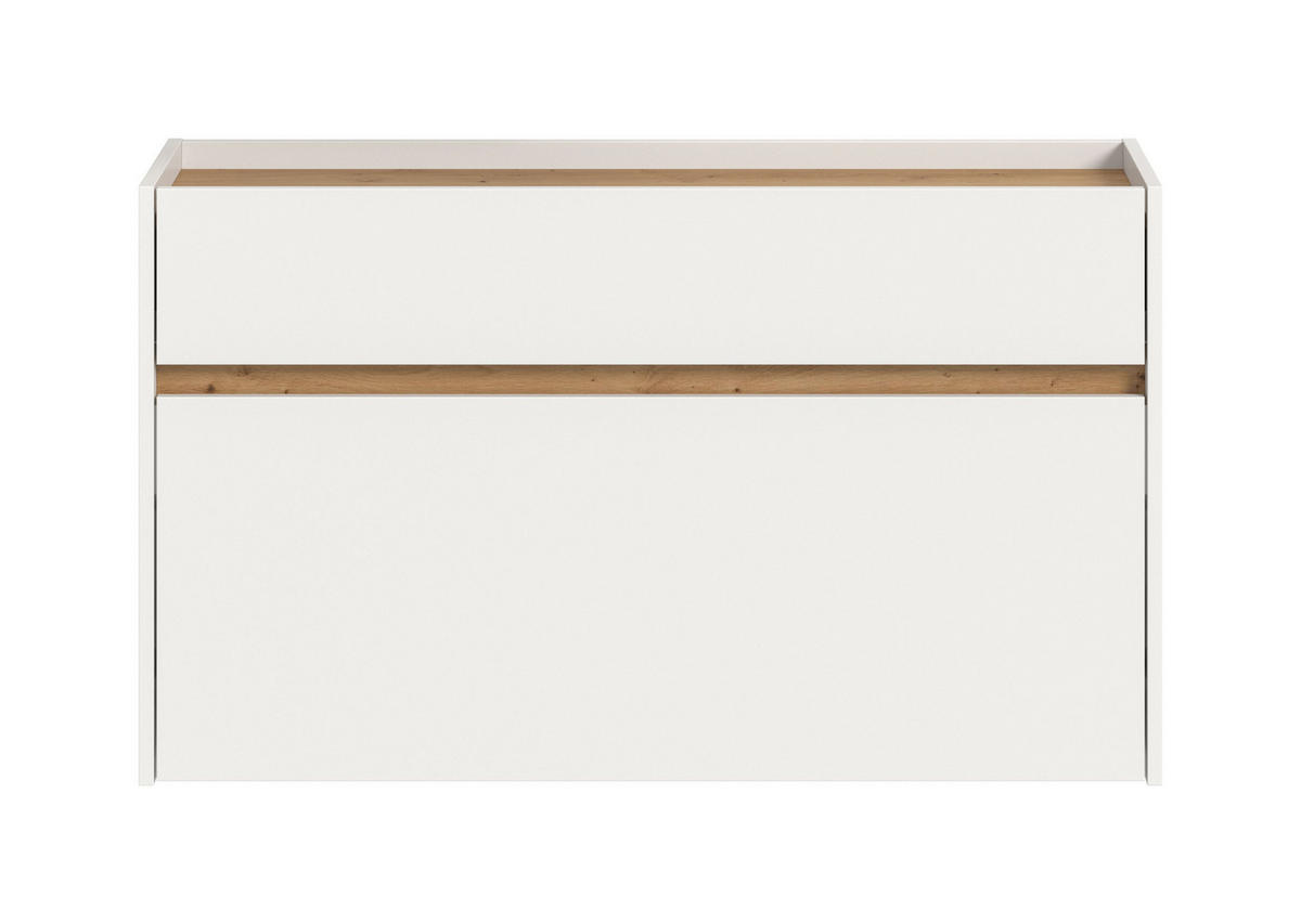 SCHUHKOMMODE DRIVE (B/H/T: ca. 110/61/32 cm) in Weiß/weiß - Weiß, Holzwerkstoff (110/61/32cm)