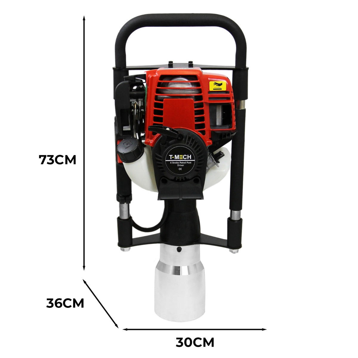 PFAHLRAMME 4-Takt 120mm - Rot, Kunststoff (30/36/73cm) - Monstershop
