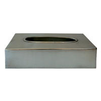 TASCHENTUCHBOX MESSING - 14/7/25 cm - Silberfarben, Metall (14/7/25cm) - Signature