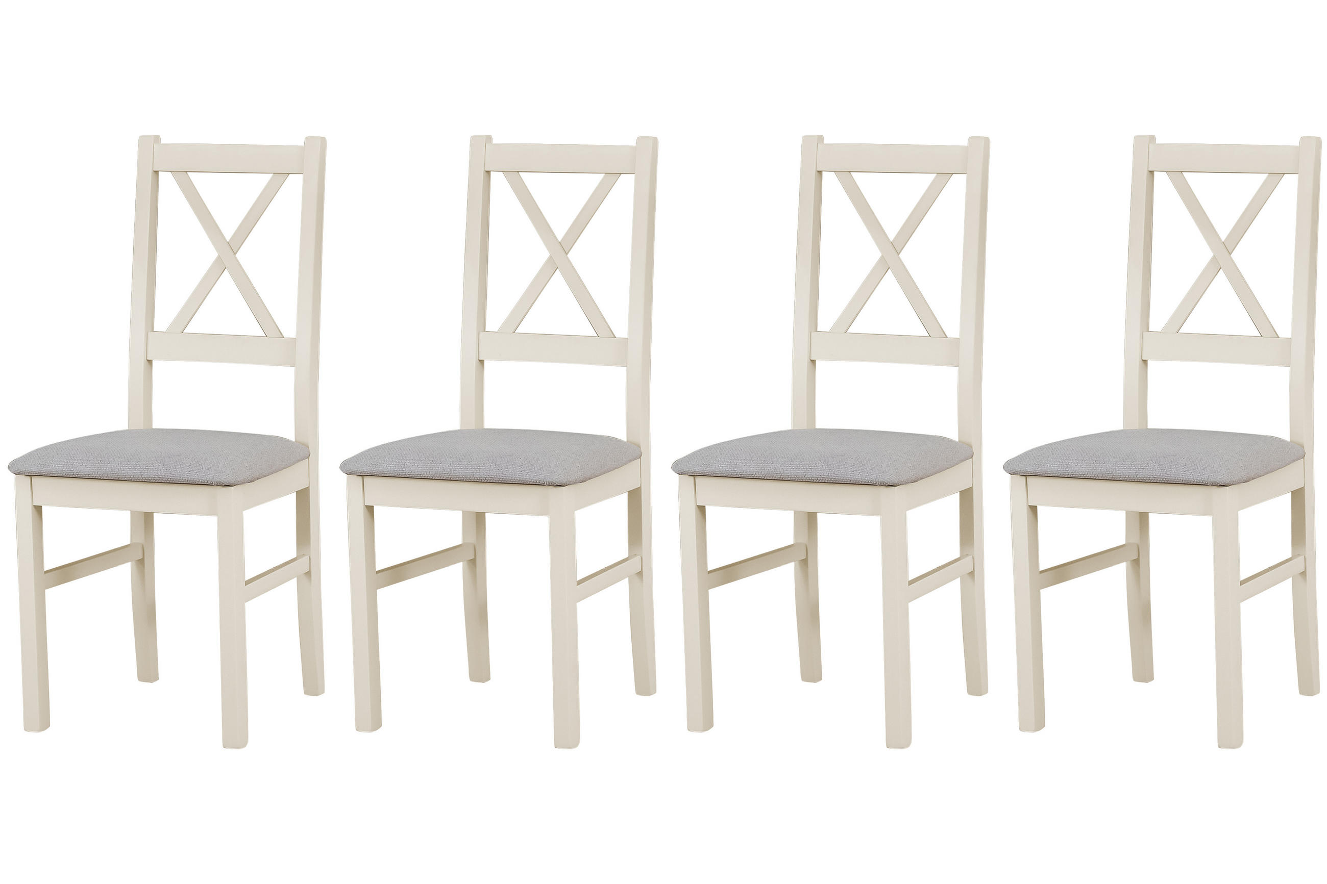 STUHL Nilo 10 (4er Set) - Grau/Cappuccino, Holz (43/94/40cm) - Leaf Design