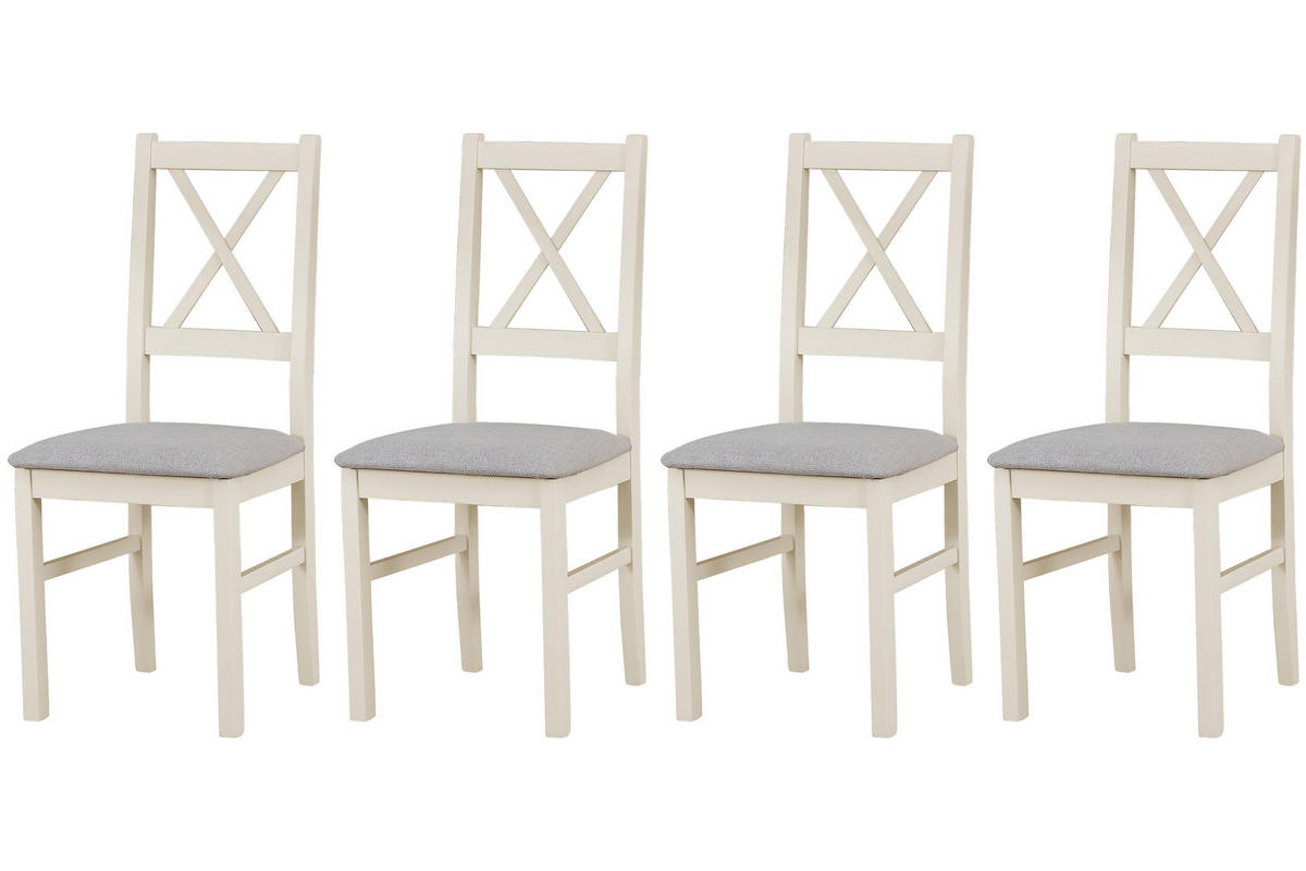 STUHL Nilo 10 (4er Set) - Grau/Cappuccino, Holz (43/94/40cm) - Leaf Design