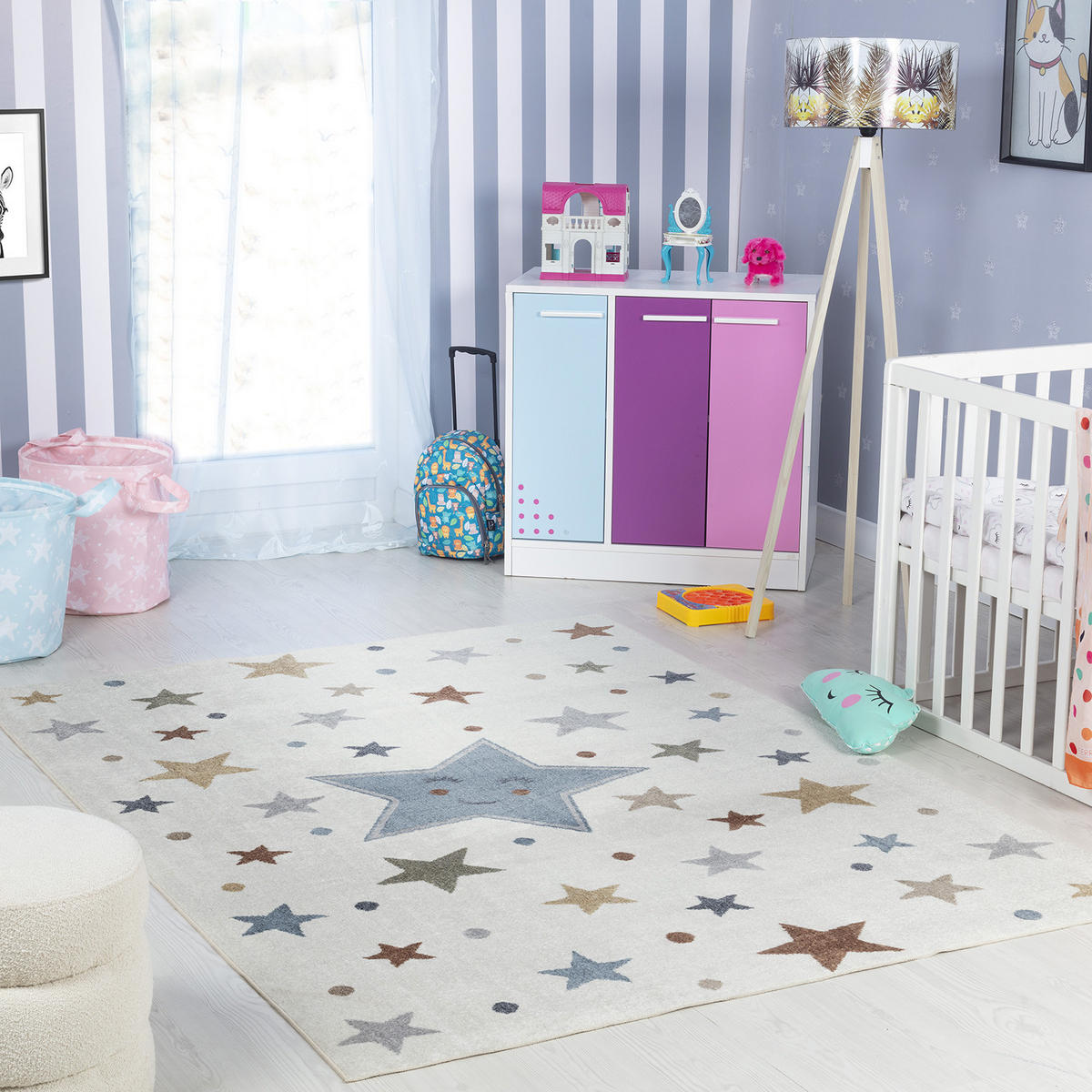 KINDERTEPPICH Maschinenwaschbar 120x170 cm Beige - Beige, Naturmaterialien/Textil (120/170cm) - LIVABLISS