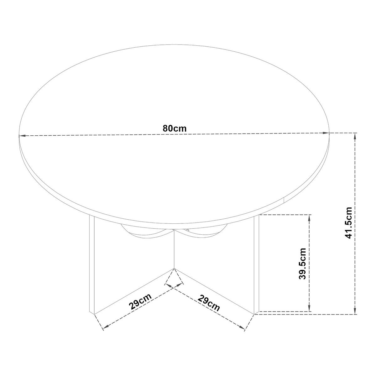 COUCHTISCH Rindal 80/42 cm - Weiß, Holzwerkstoff (80/80/41.5cm) - [en.casa]