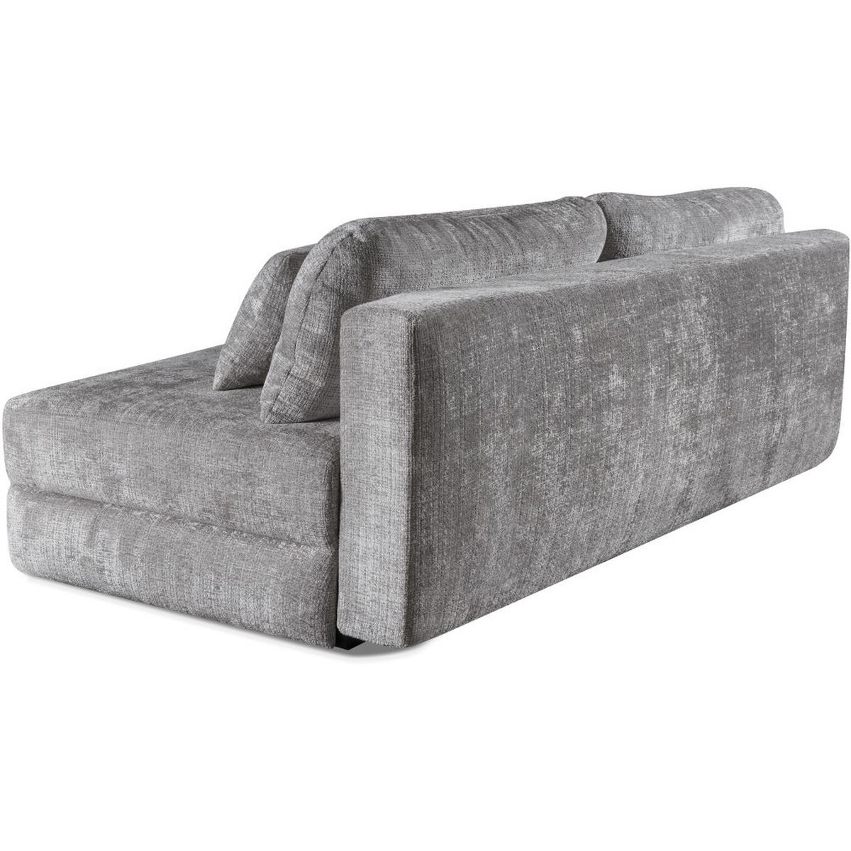 SCHLAFSOFA 3-Sitzer Ravo mit Schlaffunktion, Grau - Schwarz/Grau, Textil (214/93/118cm) - Beautysofa