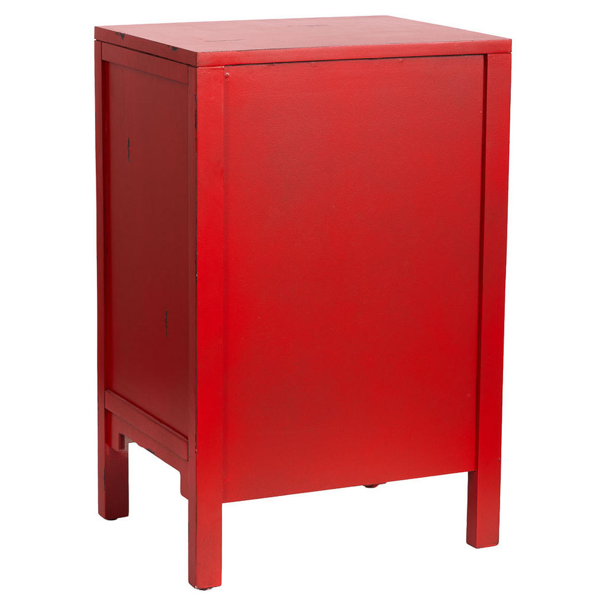 NACHTTISCH aus Holz, rot, 45x36x70cm - Rot, Holz (45/70/36cm) - Wanderlust