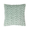 SAMTKISSEN Grace mint 45/45 cm plissiert in Flechtoptik - Mintgrün, Textil (45/45cm) - Homescapes