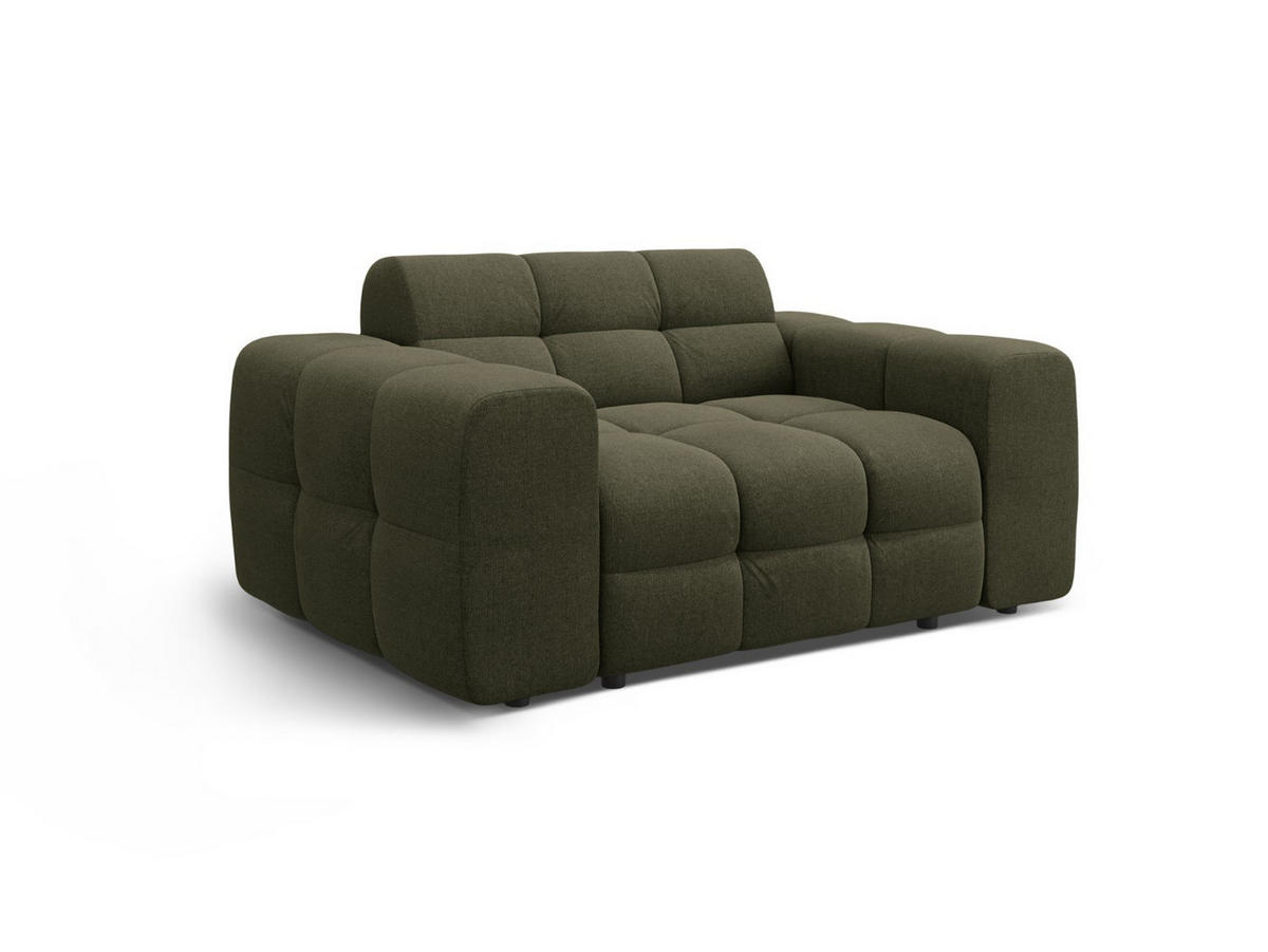 SOFA Kendal aus strukturiertem Stoff amazonasgrün 2 Sitzplätze - Waldgrün, Textil (156/79/103cm) - Micadoni