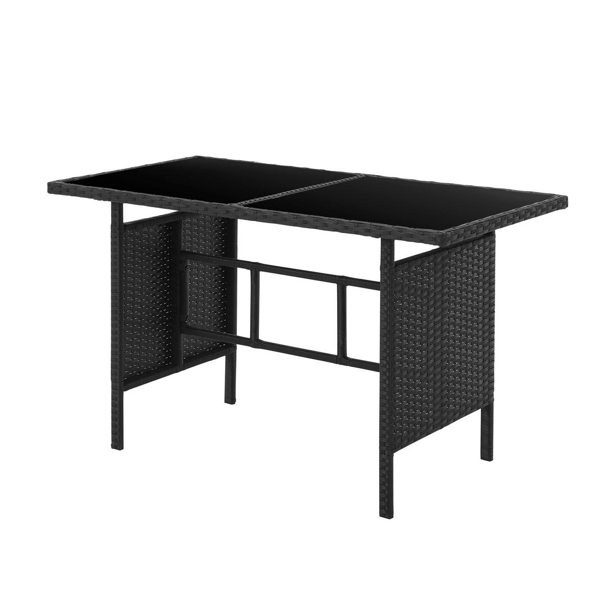 SITZGRUPPE Brooklyn XL Schwarz - Schwarz, Kunststoff - SVITA