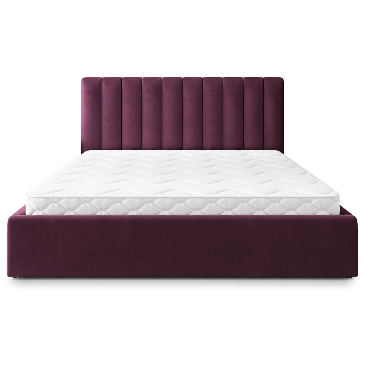 POLSTERBETT DEMERA MGV 160x200 cm mit Bettkästen - Violett - Violett, Holz (160/200cm) - MASSENO