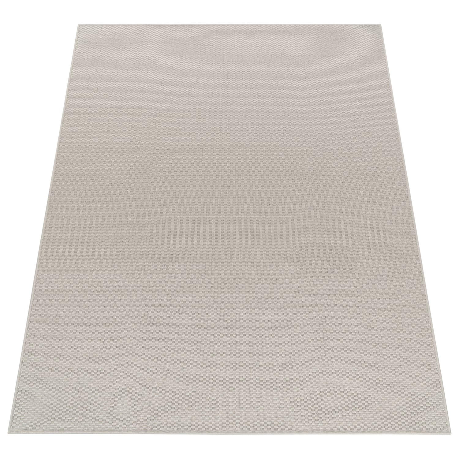 TEPPICH Kurzflor Unifarben Wohnzimmer schmutzabweisend Creme Quadrat 200S - Beige, Textil (200/200cm) - KADIMA DESIGN