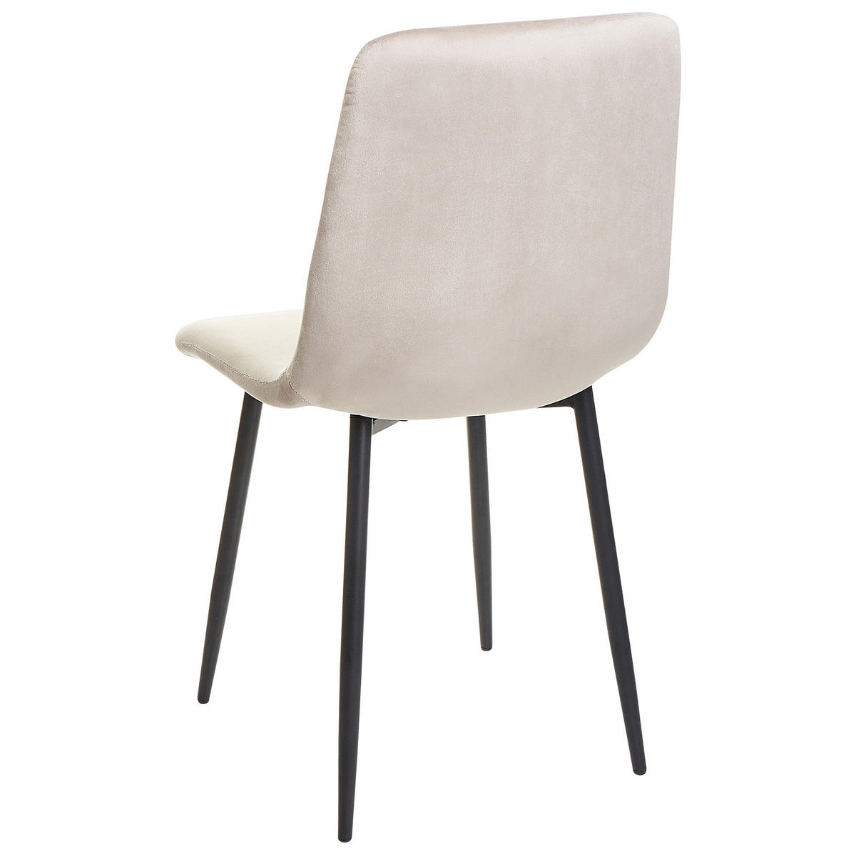 ESSZIMMERSTUHL 4er-Set Samtstoff Taupe Havre - Beige/Schwarz, Textil (45/88/62cm) - Beliani