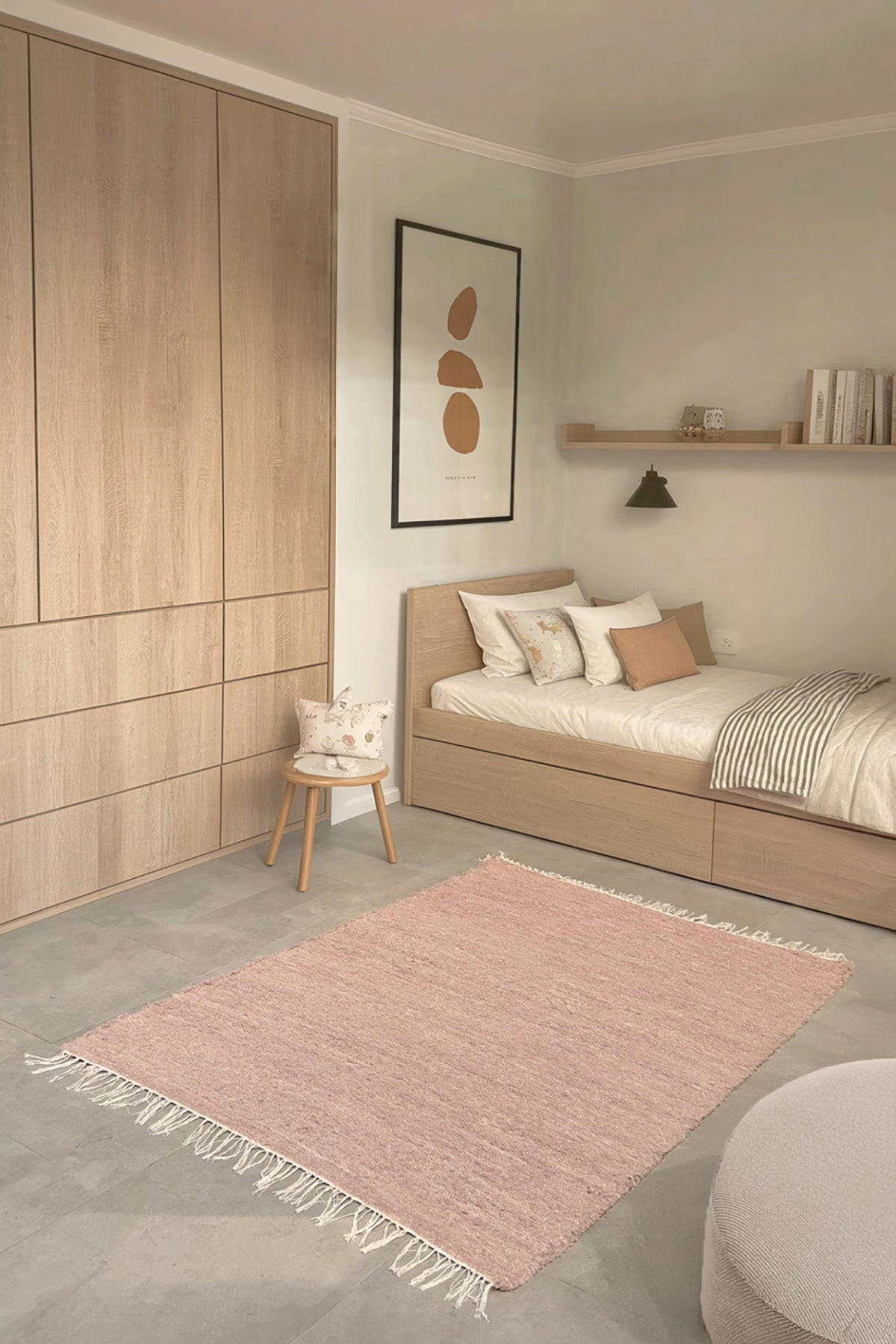 TEPPICH aus recycelter Baumwolle handgewebt rosa - Pink, Naturmaterialien (120/170cm) - AFK Living