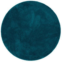 SUPER SOFT KINDER HOCHFLOR TEPPICH SILKY KIDS RUND - Petrol, Textil (160/160cm) - Pergamon