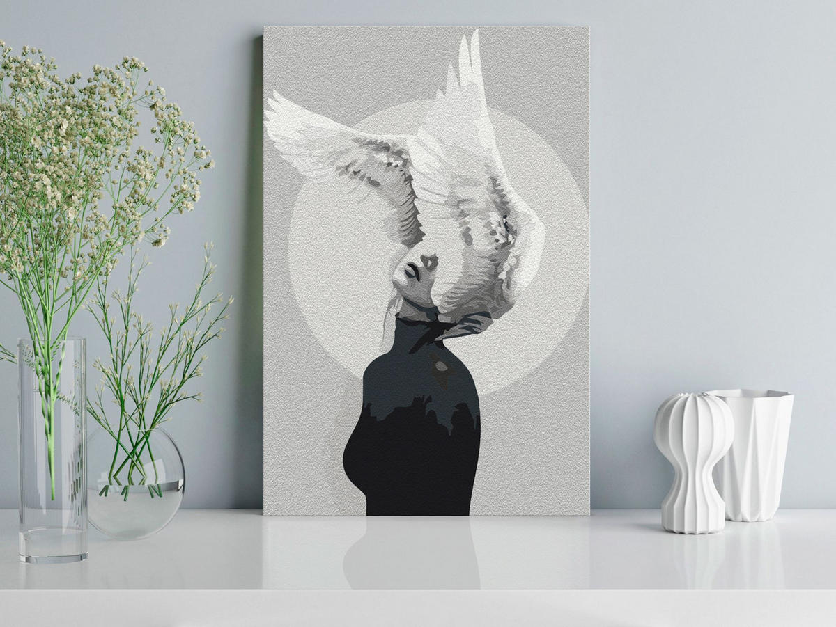 MALEN NACH ZAHLEN 40/50 cm - Schwarz, Textil (1.4/50cm) - KUNSTLOFT