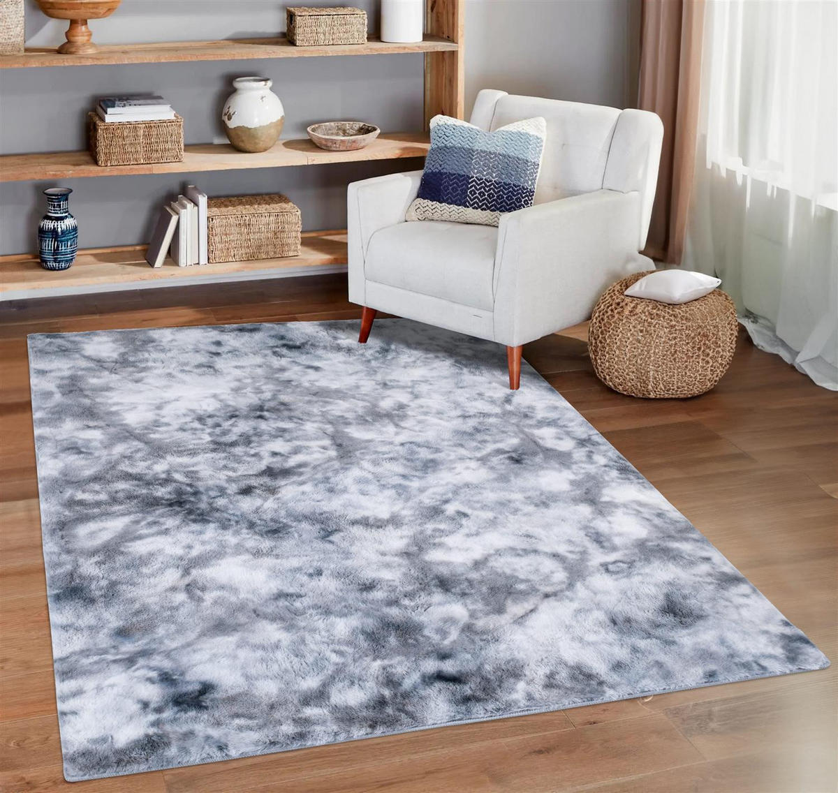 HOCHFLOR-TEPPICH Toledo 500 Grau 120x170 cm - Grau, Textil (120/170cm) - carpet city