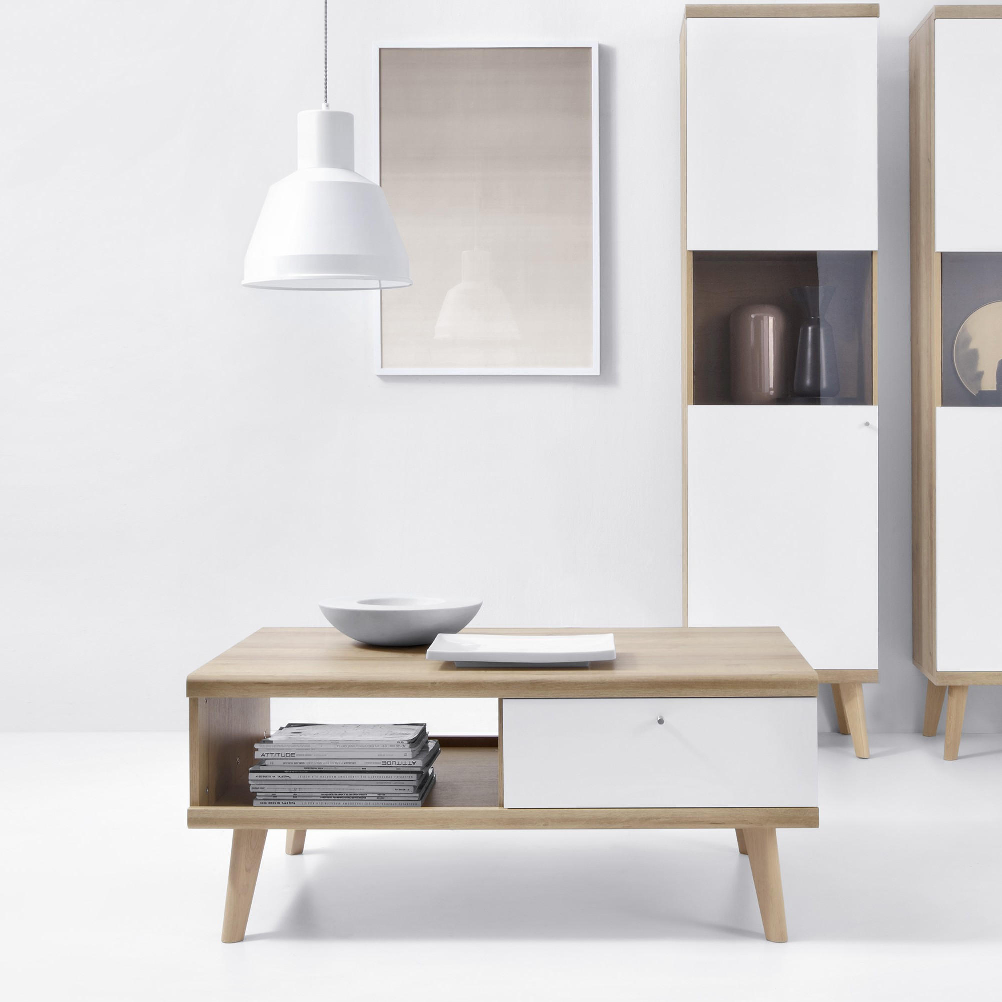COUCHTISCH PRIMARIO 107/46/67 cm Eichefarben - Eichefarben, Holzwerkstoff (67/107/46cm) - MASSENO