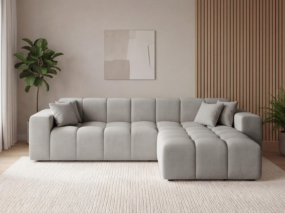 ECKSOFA Loopo Grau Rechts - Grau, Holz/Textil (265/180cm) - Graingold