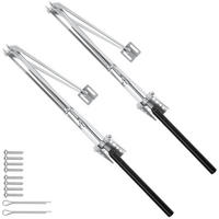 AUTOMATISCHER-FENSTERÖFFNER 2er Set, einfache Montage, silber - Silberfarben, Metall (4.5/5/32cm) - tectake