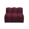 SOFAELEMENT Chenille Stoff Rot - Bordeaux/Schwarz, Holzwerkstoff/Kunststoff (90/70/89cm) - Makamii
