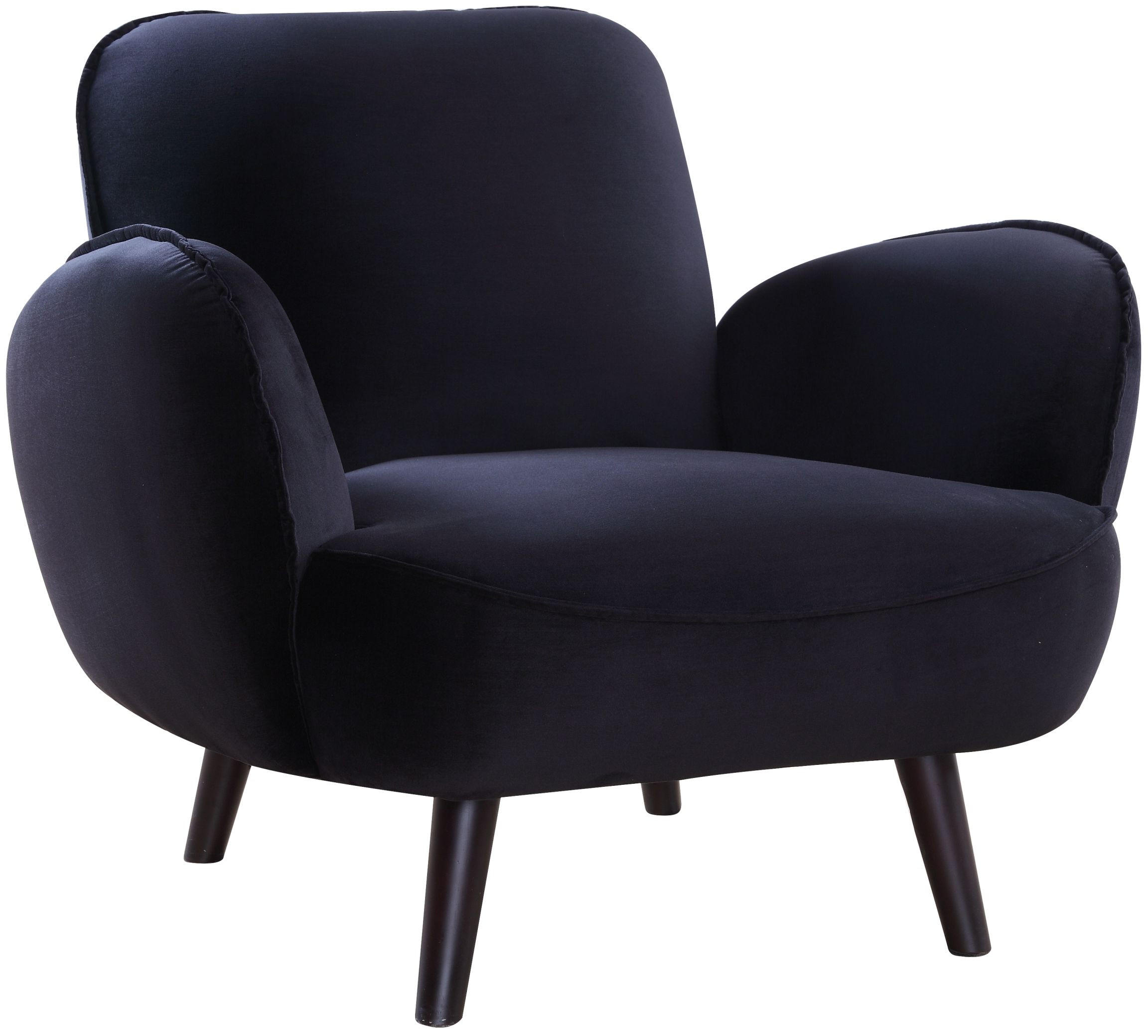 ARMLEHNENSESSEL Ben Samt Schwarz - Schwarz, Textil (88/84/86cm) - ATLANTIC home collection