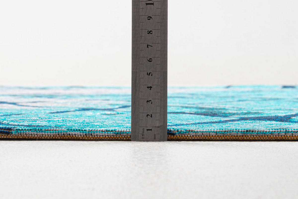 FLACHWEBTEPPICH Keitum 60x90 cm - Türkis, Textil (60/90cm) - Sansibar SYLT