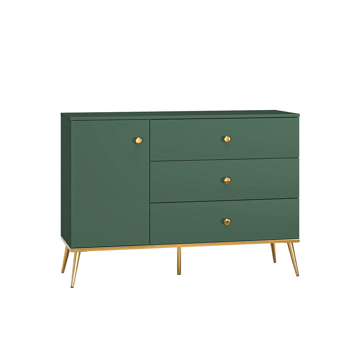 SIDEBOARD Thalia Grün - Grün, Holzwerkstoff (120/85/40cm) - Petits-meubles