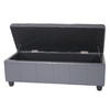 AUFBEWAHRUNGS-TRUHE Grau - Grau, Leder (112/45/45cm) - MCW