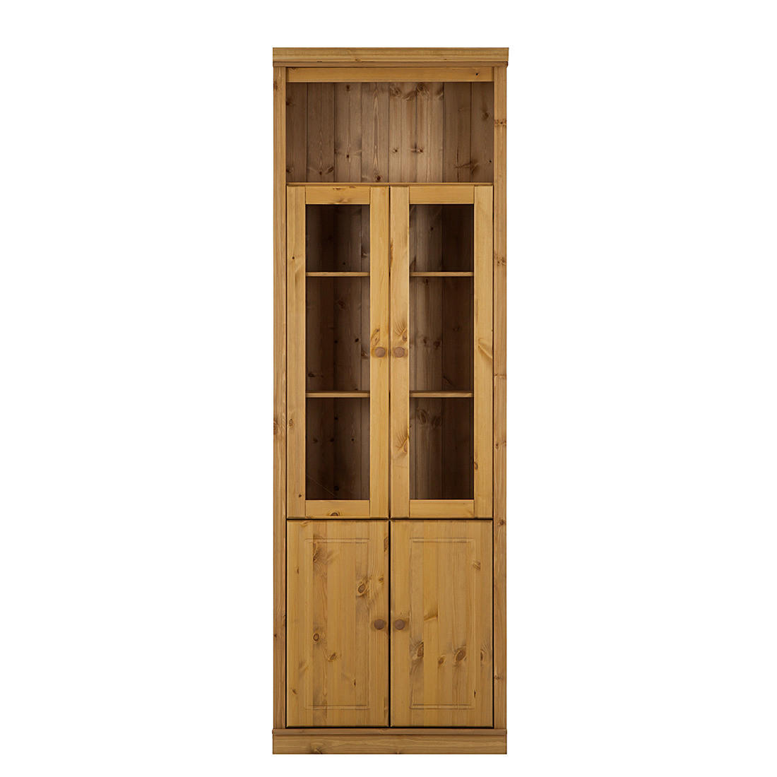 STANDVITRINE - Kiefer massiv - Kieferfarben, Holz (74/223/37cm) - home24