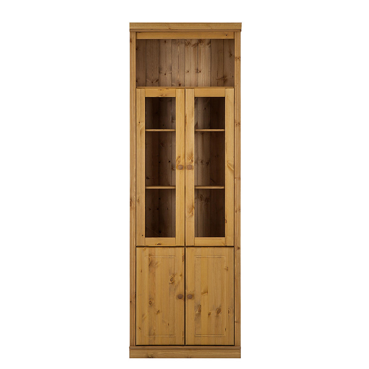 STANDVITRINE - Kiefer massiv - Kieferfarben, Holz (74/223/37cm) - home24
