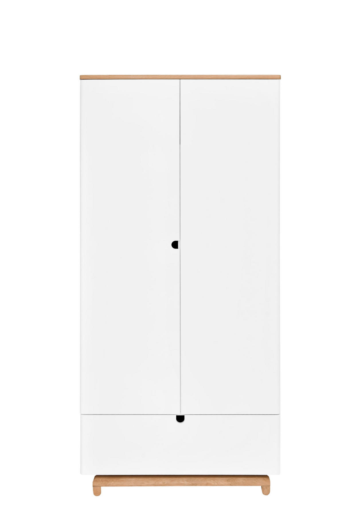 KINDERKLEIDERSCHRANK Nomi, 2-türig – ideal für das Kinderzimmer - Weiß, Holzwerkstoff (90/190/50cm) - RAUMHIRSCH FURNITURE