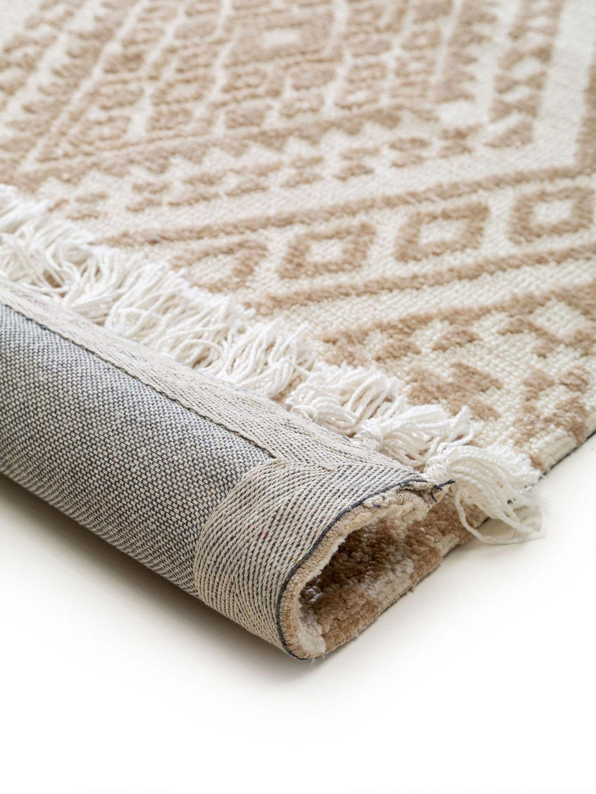 TEPPICH Elias Beige 120x170 cm - Beige, Textil (120/1cm) - KUNSTLOFT